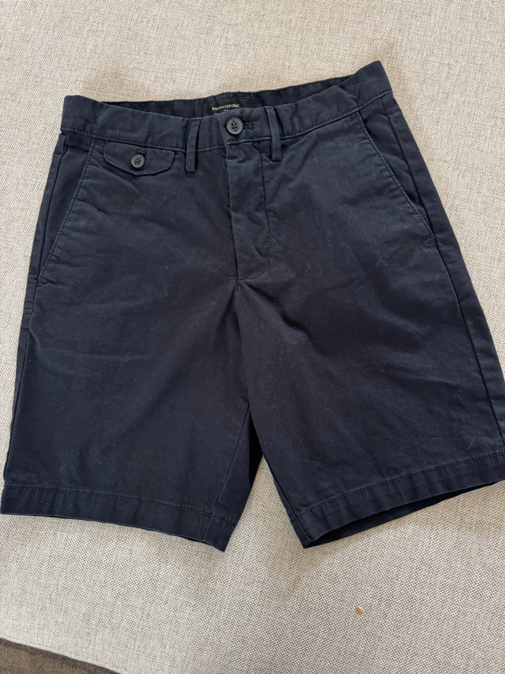 Banana Republic Factory Black Flat-Front Shorts